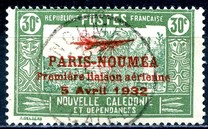 [Airmail - The 1st Anniversary of Paris-Noumea Flight, type T14]