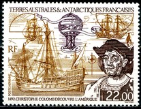 [Airmail - The 500th Anniversary of Discovery of America by Columbus, type JN]