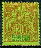 [Inscription: "ETABLISSEMENTS de L'OCEANIE", type A6]