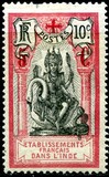 [No. 30 Overprinted Crutch Cross and "5 C " under, type H]