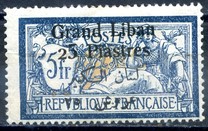 [French Postage Stamps Surcharged & Overprinted in French & Arabic, type D17]
