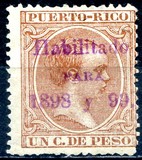 [King Alfonso XII - Nos. 95, 97, 111 & 117-131 Overprinted "Habilitado - PARA - 1898 y 99", type N4]