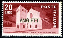 [Trieste Election - Italy Postage Stamp Overprinted "AMG-FTT", type N]