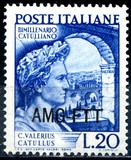 [The 2000th Anniversary of the Death of Catullus - Italy Postage Stamp Overprinted "AMG-FTT", type W]
