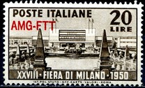 [The 28th Milan Trade Fair - Italy Postage Stamp Overprinted "AMG-FTT", type AB]