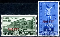[The 5th General Conference of UNESCO - Italy Postage Stamps Overprinted "AMG-FTT", type AD]