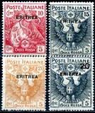 [Red Cross - Italian Postage Stamps Overprinted "ERITREA", typ M]
