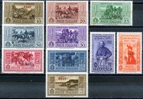 [Italian Postage Stamps No. 360-369 Overprinted "RODI", jenis L]