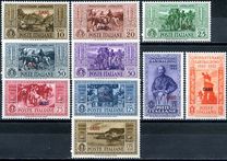 [Italian Occupation- Italian Postage Stamps No. 360-369 Overprinted "CASO", tip K]
