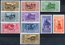 [Italian Occupation- Italian Stamps No. 360-369 Overprinted "SIMI", type K]