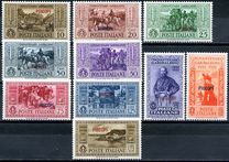 [Italian Occupation- Italian Stamps No. 360-369 Overprinted "SIMI", type K]