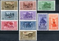 [Italian Postage Stamps No. 360-369 Overprinted "COO", type K]