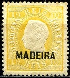[King Luis I - Portuguese Postage Stamps Overprinted, MADEIRA, type B1]