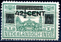 [Airmail Stamps of 1928 & 1931 with 3 Bars over "LUCHTPOST" and Surcharged New Value, tyyppi M9]