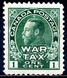 [King George V in Admiral Uniform Overprinted "War Tax", Tip AL]