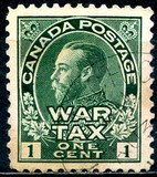[King George V in Admiral Uniform Overprinted "War Tax", Tip AL]