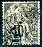 [French Colonies General Issues - Stamps Overprinted "ST-PIERRE M-on" in Black, type F4]