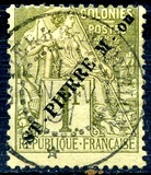 [French Colonies General Issues - Stamps Overprinted "ST-PIERRE M-on" in Black, type F12]