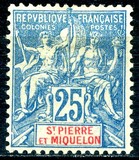 [Inscription: "St. PIERRE ET MIQUELON" - New Colours, type I16]