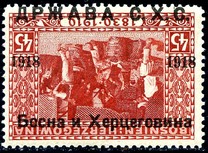 [Postage Stamps from Bosnia-Herzegovina Overprinted, type B3]