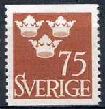 [King Gustaf VI Adolf of Sweden & Tree Crowns - Without Imprint, type BM18]