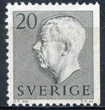 [King Gustaf VI Adolf of Sweden  - New Engravement with Imprint, type EE11]