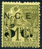 [French Colonies, General Issues Postage Stamps Surcharged, type E]