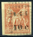 [French Coloniues, General Issues Postage Stamps Surcharged, type F]