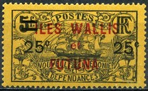 [New Caledonia Postage Stamps Overprinted "ILES WALLIS - et - FUTUNA" and Surcharged, type D1]