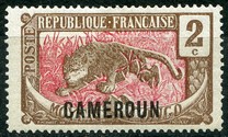 [Middle Congo Postage Stamps (Colors Changed) Overprinted "CAMEROUN", tegund E1]