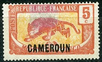 [Middle Congo Postage Stamps (Colors Changed) Overprinted "CAMEROUN", tegund E3]
