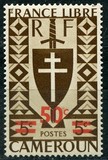 [Free France Issue Surcharged, veids AH14]