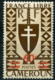 [Free France Issue Surcharged, veids AH15]