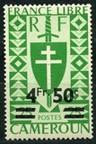 [Free France Issue Surcharged, veids AH20]