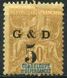 [No. 35-39 Surcharged & Overprinted "G & D" or "G et D", type I]