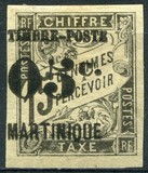 [French Colonies - Postage Due Stamps, Issue of  1884 Surcharged & Overprinted "TIMBRE-POSTE" & "MARTINIQUE", type C2]