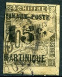 [French Colonies - Postage Due Stamps, Issue of  1884 Surcharged & Overprinted "TIMBRE-POSTE" & "MARTINIQUE", type C6]