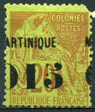 [French Colonies - General Issues No.46-57 Surcharged & Overprinted "MARTINIQUE", type B11]