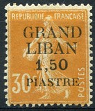 [French Postage Stamps Surcharged & Overprinted "GRAND - LIBAN", type A6]