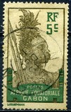 [Warrior - Inscription "AFRIQUE EQUATORIALE GABON" - Yellowish Paper, type I5]