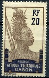 [Warrior - Inscription "AFRIQUE EQUATORIALE GABON" - Yellowish Paper, type I10]