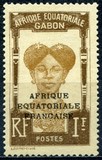 [Issues of 1911-22 in New Colors - Inscription "AFRIQUE EQUATORIALE FRANCAISE" - Bantu Woman, type P21]