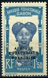 [Issues of 1911-22 in New Colors - Inscription "AFRIQUE EQUATORIALE FRANCAISE" - Bantu Woman, type P23]