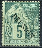 [French Colonies Postage Stamps Overprinted "REUNION", type F3]
