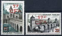 [Stamps of France Surcharged, type CV]