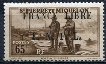 [Free French Plebiscite - Issues of 1938-1940 Overprinted "Noel 1941 FRANCE LIBRE F.N.F.L." or Surcharged also, тып AW16]
