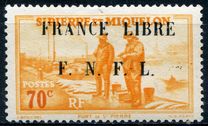 [Free French Plebiscite - Issues of 1938-1940 Overprinted "Noel 1941 FRANCE LIBRE F.N.F.L." or Surcharged also, тып AW17]