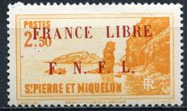 [Free French Plebiscite - Issues of 1938-1940 Overprinted "Noel 1941 FRANCE LIBRE F.N.F.L." or Surcharged also, тып AW28]