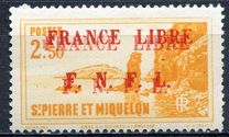 [Free French Plebiscite - Issues of 1938-1940 Overprinted "Noel 1941 FRANCE LIBRE F.N.F.L." or Surcharged also, тып AW28]