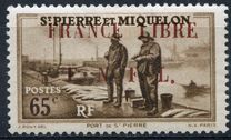 [Free French Plebiscite - Issues of 1938-1940 Overprinted "Noel 1941 FRANCE LIBRE F.N.F.L." or Surcharged also, тып AW16]